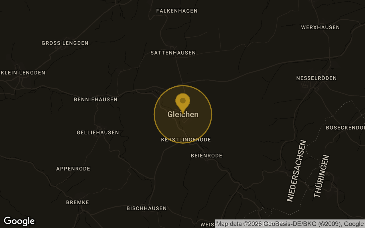 Karte mit der Lage von Gleichen