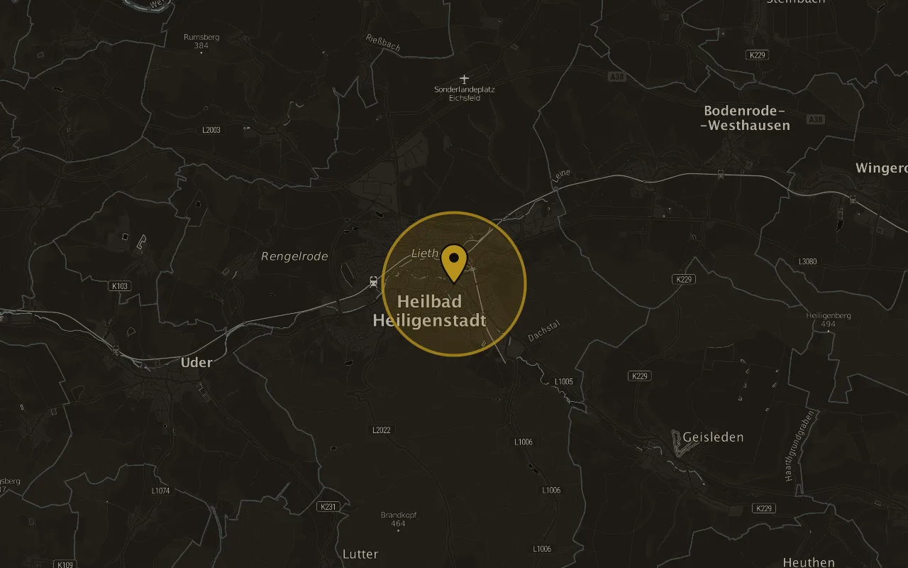Karte mit der Lage von Heilbad Heiligenstadt