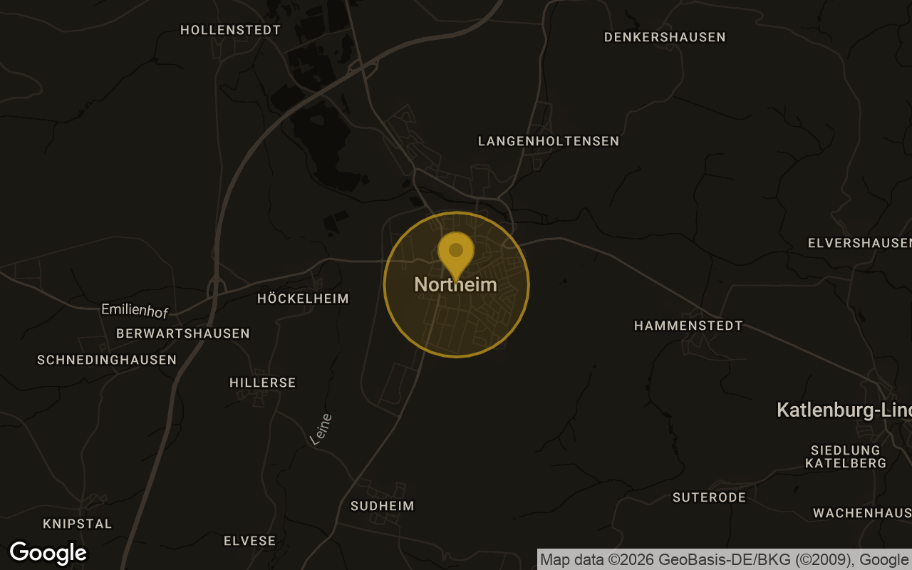 Karte mit der Lage von Northeim